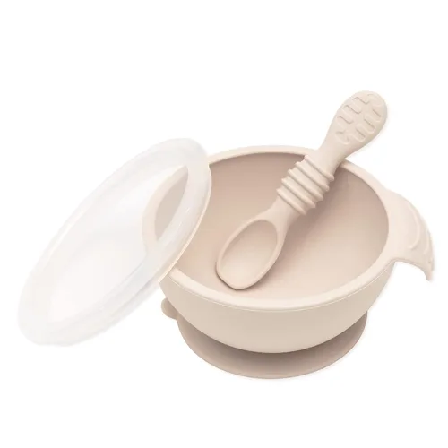 Miniatura 11 de Bumkins Tazón Disney Mickey Mouse, juego de alimentación de silicona con succión, incluye cuchara, elementos de entrenamiento para el destete guiado