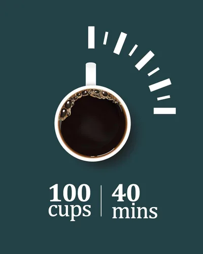 Miniatura 2 de TROPOW Urna de café de 100 tazas, 18 L/4.8 galones de acero inoxidable de gran capacidad, dispensador de bebidas calientes y café caliente