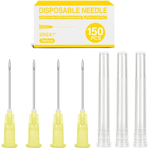 Miniatura 14 de TENKAIWICK Paquete de 150 agujas de calibre 29 de 1/2 pulgada, agujas estériles desechables para inyección Luer Lock, accesorios de laboratorio