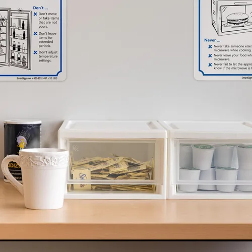 Miniatura 2 de IRIS USA Organizador de almacenamiento de cajones de plástico de 6 cuartos de galón, paquete de 2, unidad apilable con cajón deslizante