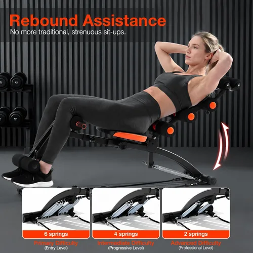 Miniatura 3 de Banco de entrenamiento abdominal – Máquina ajustable para sentarse – Entrenador de gimnasio en casa para abdominales, abdominales, elevaciones