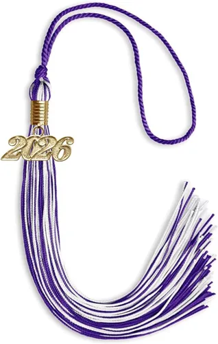 Miniatura 49 de Endea Graduation - Borla de doble color mixto con fecha dorada (negro/dorado antiguo, 2021)