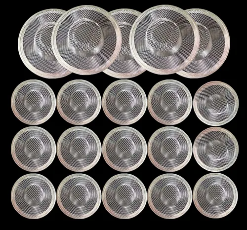 Miniatura 5 de 20 trampas de filtro de cesta de acero inoxidable, 2.75 pulgadas y 4.41 pulgadas, malla de drenaje para fregadero de baño, cubierta de drenaje