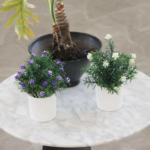 Miniatura 4 de TOTOGA Plantas colgantes artificiales, paquete de 4 plantas falsas en maceta para pared, hogar, habitación, oficina, decoración