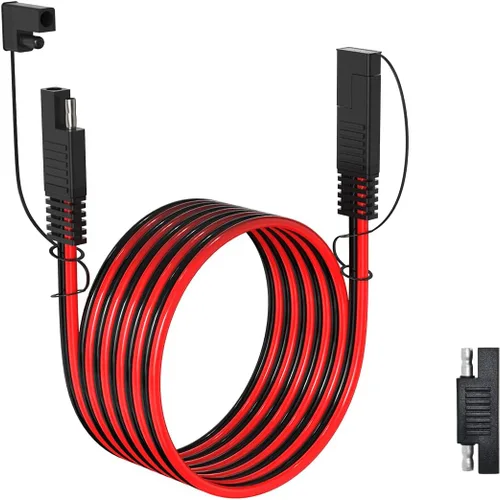 ELFCULB Cable de extensión SAE de 10 AWG, 10 pies, 3/6/10/20/35/50 pies, arnés de cables de desconexión rápida con conector SAE para panel solar de