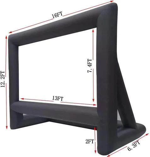 Miniatura 5 de XHYCPY Pantalla de proyector inflable de 21 pies para exteriores, pantalla de película inflable frontal y trasera para noche de cine en el patio