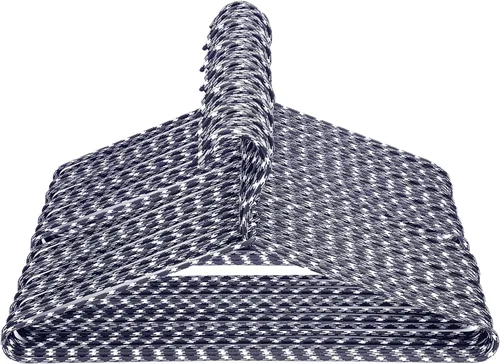 Miniatura 7 de Perchas para ropa, paquete de 10 – Perchas de tela y metal que ahorran espacio, perchas antideslizantes para pantalones y abrigos, artículos