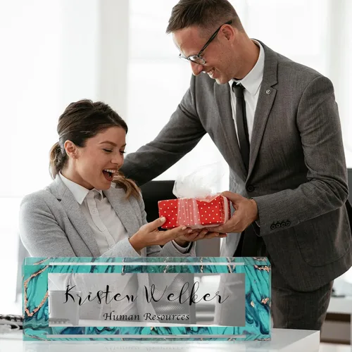 Miniatura 4 de Gowelly Placa de nombre personalizada para escritorio de oficina, placas de nombre personalizadas para escritorio, regalos personalizados