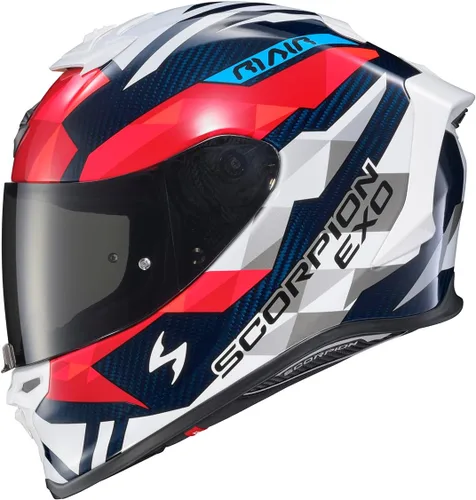 Miniatura 8 de ScorpionEXO R1 Air - Casco de motocicleta de cara completa de fibra de carbono con escudo Pinlock, bolsillos para altavoces listos para Bluetooth