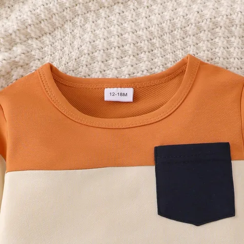 Miniatura 56 de Ropa de otoño e invierno para bebé, trajes de niño pequeño, sudadera de manga larga, sudadera de retazos y pantalones, 2 piezas, 12 meses a 5 años