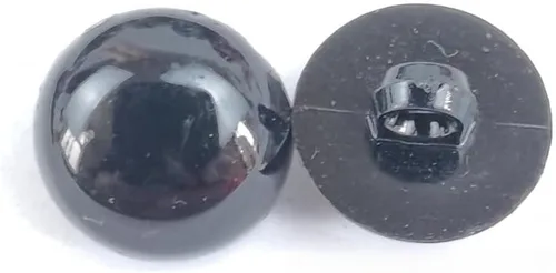 30/50pcs 15mm Acrylic Mushroom Black Shank Buttons Plastic Decorative Button Negro DIY Sewing Eye For Dolls Toy Eyes - (Color: K10204, Size: 15mm