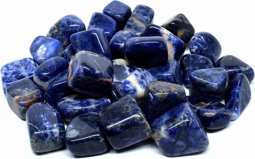 Miniatura 2 de Piedras pulidas de sodalita azul natural, piedras preciosas pulidas de cristal de cuarzo mineral Cabujones espumosos de África del Sur, 5