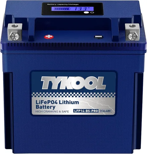 Miniatura 18 de TYKOOL YTX4L-BS-Pro Batería de litio de alto rendimiento para motocicleta, 180CCA 12.8V 3Ah LiFePO4, batería para deportes de motor, con BMS