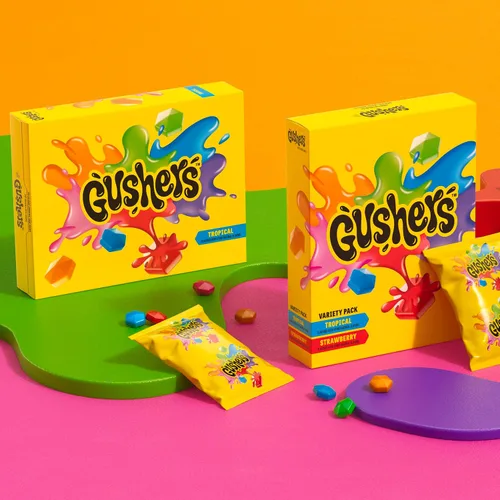 Miniatura 7 de Gushers - Aperitivos con sabor a frutas, paquete variado, fresa y tropical, 20