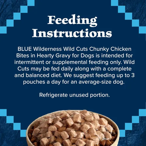 Miniatura 8 de Blue Buffalo Wilderness Trail Toppers Wild Cuts - Alimento húmedo natural para perros con alto contenido de proteínas, bocados de pollo en salsa
