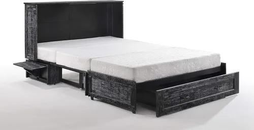 Miniatura 3 de Night & Day Muebles Murphy - Cama convertible con gabinete de tamaño Queen, con colchón de espuma viscoelástica de triple pliegue (Blizzard)