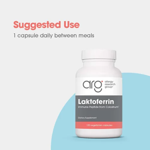 Miniatura 4 de Allergy Research Group ARG Laktoferrin - 350 mg de lactoferrina - Sistema inmunológico y apoyo a la salud intestinal - Sin gluten y sin OMG - 120