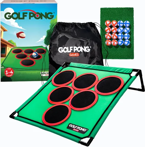 Juego de Golf Pong, Juego Jumbo para Patio Trasero, Juego de Golf de Astillado Portátil para Interior-Exterior, Regalo de Golf para Hombres, Mujeres