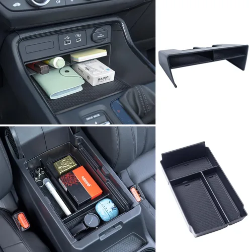 PIMCAR 2 piezas Organizador de consola central y bandeja de reposabrazos para Honda CRV 2026 2025 2024 2023, accesorios para CR-V híbrido, material