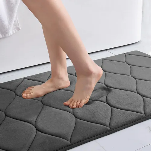 Miniatura 11 de Colorxy - Alfombra de baño de espuma viscoelástica, ultrasuave y antideslizante, absorbe el agua, lavable a máquina, tapete para suelos de ducha