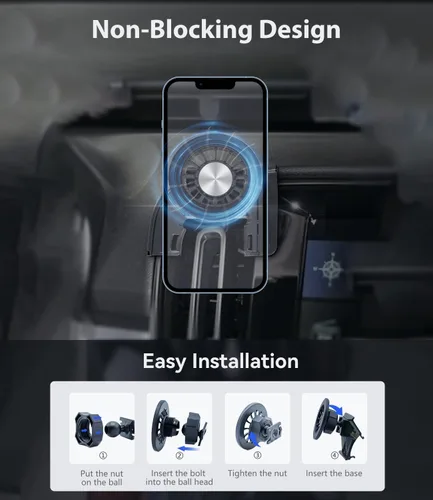 Miniatura 4 de BEHAVE Soporte de teléfono de coche para Volvo XC40 2019-2023, soporte de teléfono ajustable para XC40, compatible con iPhone, teléfonos Android