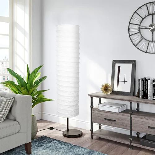 Miniatura 6 de STOBOK Pantalla de lámpara de pie de papel de arroz, estilo nórdico, cubierta de luz de mesa, pantalla de pie, protector de repuesto, para el hogar