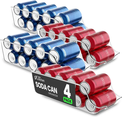 Miniatura 9 de Utopia Kitchen Organizador y dispensador de latas de soda para refrigerador/despensa, organizador de almacenamiento de latas duradero