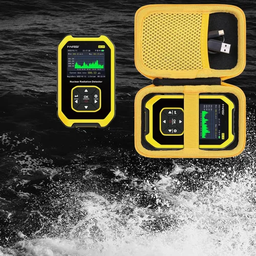 Miniatura 7 de Khanka Estuche de transporte para detector de radiación nuclear de contador Geiger, dosímetro de radiación FNIRSI con pantalla LCD, medidor