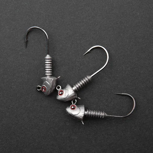 Miniatura 7 de Swimbait Jig Heads con soporte de cono apilado, minnow estilo ojo pesca jighead 3/16 1/4 3/8 1/2 oz (15 piezas)
