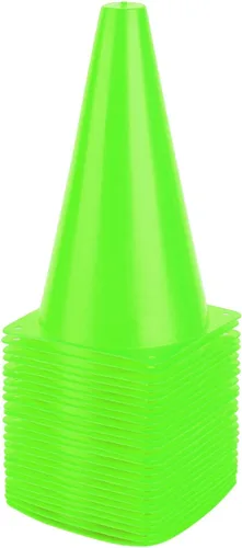 Miniatura 10 de Juego de conos de tráfico de 9 pulgadas de plástico para entrenamiento, conos deportivos, conos de marcador de campo de agilidad para entrenamientos