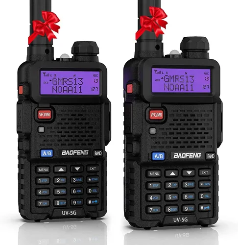BAOFENG Radio GMRS UV-5G (UV-5X), radio bidireccional recargable de largo alcance con recepción y escaneo meteorológico NOAA, radio de mano GMRS