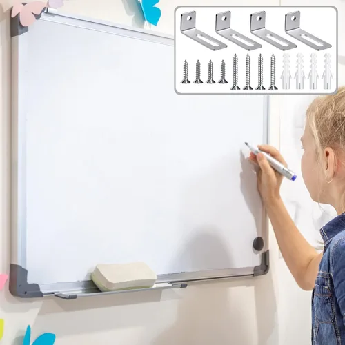 Miniatura 6 de Oudain Juego de 20 soportes de pared, accesorios de montaje para pizarra blanca, kit de accesorios de instalación de pared, soportes de montaje