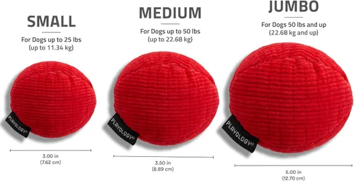 Miniatura 5 de Playology Juguetes para Perros Pelota de Peluche Chirriante para Perros Juguete Mediano con Aroma a Carne – Fácil de Limpiar y Hecho