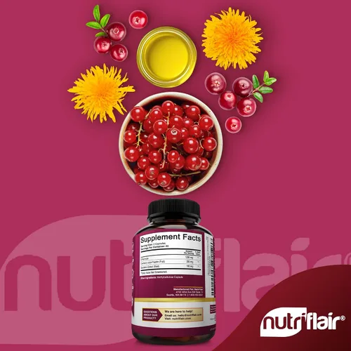 Miniatura 7 de NutriFlair D-Manosa 120 Cápsulas, 1500mg - con Extracto de Arándano y Diente de León - Apoyo Natural para la Salud del Tracto Urinario UTI - El
