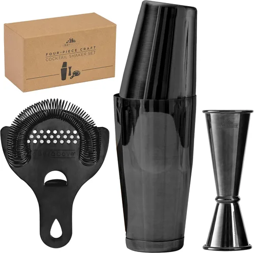 Miniatura 15 de Coctelera Boston Shaker de acero inoxidable, set de 2 piezas: 18 oz sin contenido y 28 oz con contenido, coctelera profesional para barman, Acero