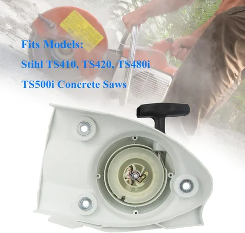 Miniatura 4 de Conjunto de arranque de retroceso 4238 190 0300 para sierra de hormigón Stihl TS410 TS420 TS480i TS500i Pull Start, sustituye a 4238 190 0404