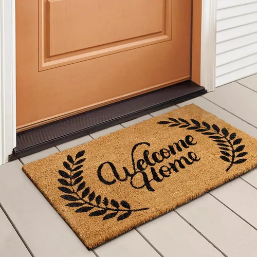 Miniatura 37 de LuxUrux Alfombra de Fibra de Coco de Bienvenida - Respaldo Extra Resistente, 17'' x 30'' Alfombra Natural para Puerta - Fácil de Limpiar, Hermoso