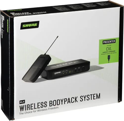 Miniatura 2 de Shure Sistema de micrófono inalámbrico BLX14/CVL - Batería de 14 horas, rango de 300 pies, UHF Incluye micrófono CVL Lavalier, transmisor