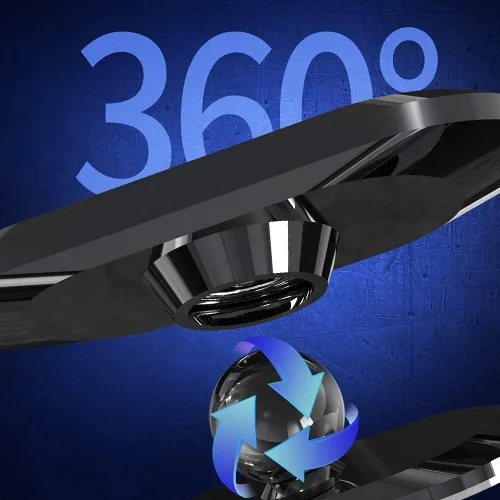 Miniatura 5 de Soporte magnético universal para teléfono para automóvil, rotación de 360 grados, ajustable, sin ruido, para salpicadero, compatible con iPhone