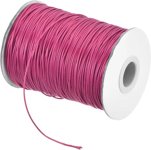 Miniatura 9 de MECCANIXITY Cordón encerado de poliéster encerado de 0.031 in, cuerda de cera de 175 yardas para hacer pulseras, collares, cuentas, joyería y Caqui