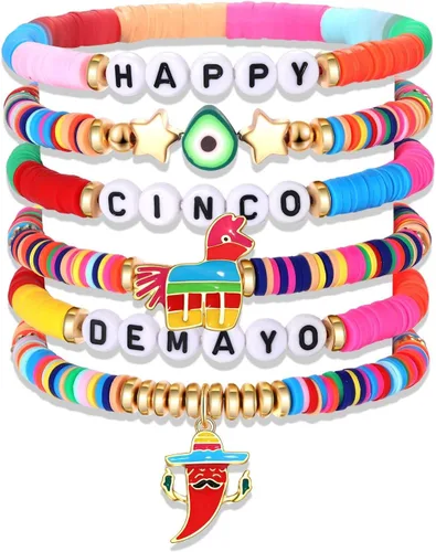 Miniatura 294 de Surfer Heishi - Pulseras apilables para mujer, apilables, de vinilo arcoíris, disco de arcilla, pulseras elásticas para la amistad, joyería bohemia
