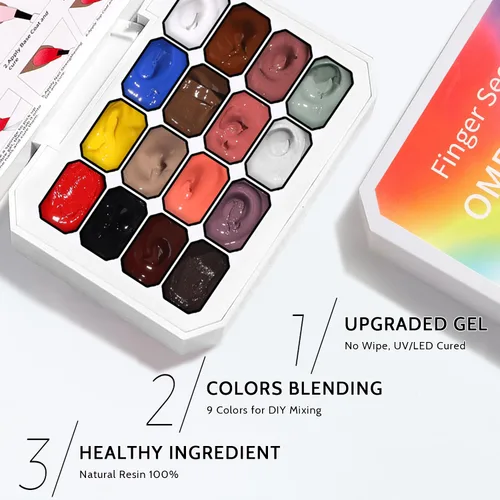 Miniatura 5 de Sponge Pat Paint Gel de Uñas, Gel Degradado para Uñas Ombre, Rubor de Uñas Floreciente Aura Uñas Removedor de Dibujo Pintura Floral Arte de Uñas 16