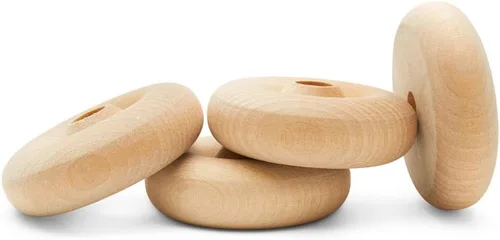 Miniatura 16 de Mini ruedas de madera clásicas, ideales para manualidades, 5/8 pulgadas de diámetro, 1/4 pulgadas de grosor, agujero de 1/8 pulgadas, paquete de 50