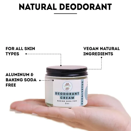 Miniatura 8 de ECO ROOTS Desodorante natural para mujeres y hombres Crema desodorante orgánica sin aluminio Desodorante saludable sin bicarbonato