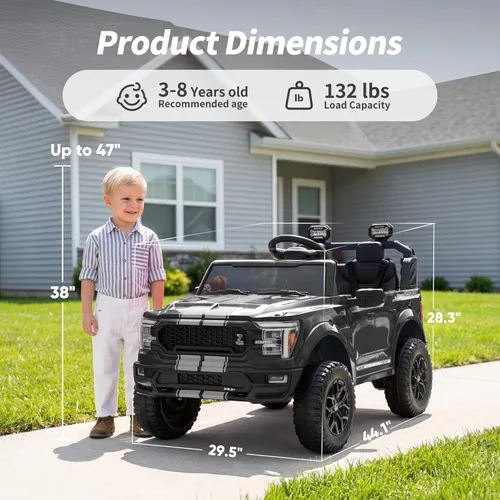 Miniatura 8 de Hikiddo - Coche de policía eléctrico de 24V y 10Ah para niños mayores, vehículo de paseo de 4 plazas con control remoto, SUV de 4 ruedas motrices