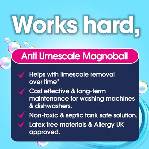 Miniatura 3 de EcoZone Magnoball - Dispositivo anti-cal para lavavajillas y lavadoras, removedor de cal magnético reutilizable y descalcificador, limpiador