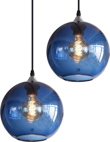 Miniatura 7 de Candelabro de cristal con 5 luces colgantes, moderno, rústico, con burbujas de semillas, globo, accesorios para colgar en el techo, entrada