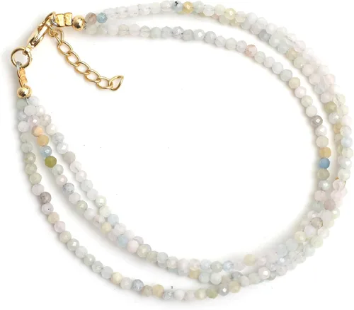 Miniatura 40 de Gempires Natural Multi Strand Beaded Bracelets Lightweight Handmade Gemstone Jewelry Hypoallergenic 8 Inch Gold Plated Stylish Everyday Wear Jewelry