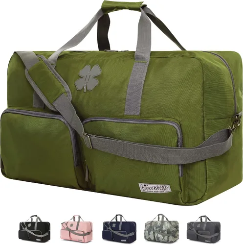 Lucky Travel - Bolsa de lona de 65 L, bolsa de gimnasio y bolsa de lona para hombres, bolsa plegable para mujeres y hombres con correa de hombro