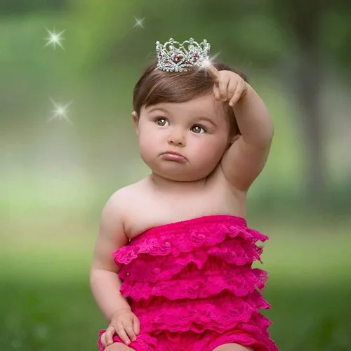 Miniatura 5 de Diadema para sesiones de fotos para recién nacidos, de cristal, princesa, fiesta, accesorios de fotografía Corona 2